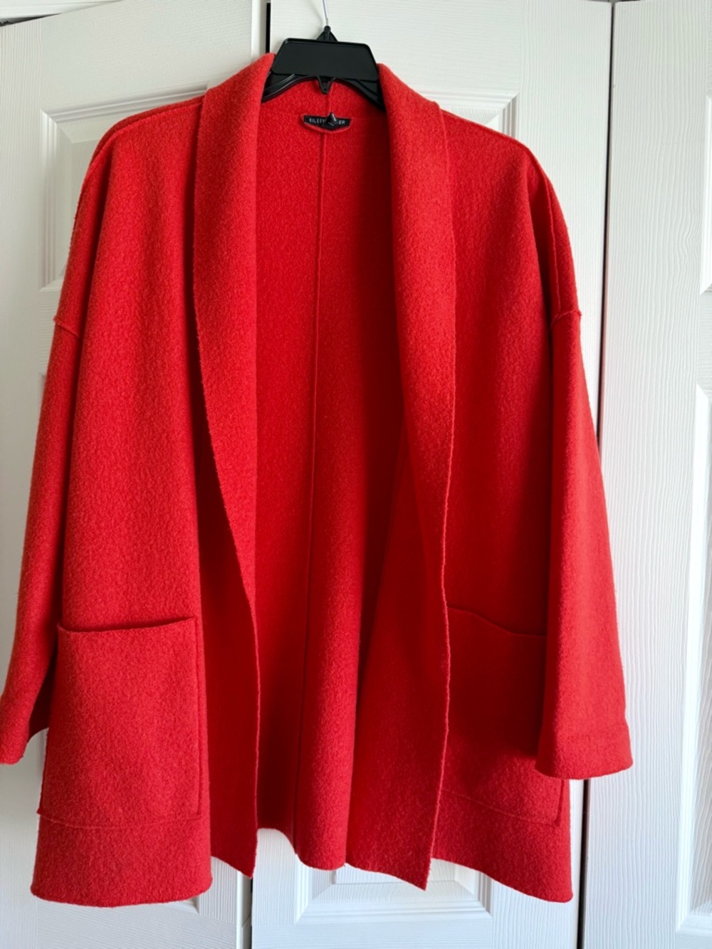 Eileen Fisher Wool Kimono Shawl Collar Jacket - Picture 9 of 10